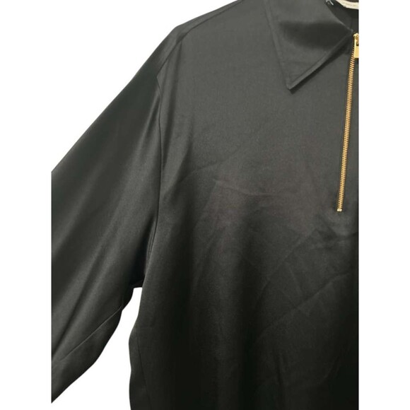Vince Silk Blouse Long Sleeve Women's Large Black Top Plain - Picture 2 of 5